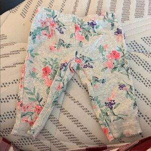 Carter's Floral Baby Leggings - Pink, Purple, Green on Gray